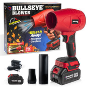Bullseye Pro Cordless Leaf Blower with 20V Lithium-Ion Battery, 21,000 RPM, 100 CFM, Variable-Speed Trigger, Lightweight Design