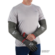 Milwaukee 48-73-9050 16 in. Black 4-Way Stretch Cut 5 Resistant Protective Arm Sleeves, Gray