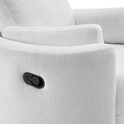Soho Baby 81624424 Nottingham Manual Upholstered Glider Recliner Rocking Chair, Plush White