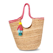 No Boundaries Jute Tote Bag, Natural, Women's