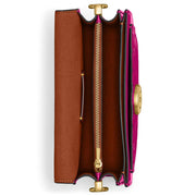 Coach Patent Signature Leather Tabby Shoulder Bag 20, Magenta, Detachable Straps, Snap Closure, Multiple Pockets