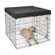 MidWest Homes For Pets Square Exercise Pen Solid Fabric Bottom, PVC Lined Canvas, Black, Fits 8-Panel Playpens 540-SQB