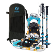 Gotop Outdoor G2 16 Inch Kids Snowshoes Set with Trekking Poles, Blue