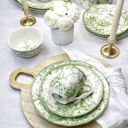 222 Fifth Adelaide Moss 16 Piece Porcelain Dinnerware Set, Green