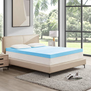 Subrtex Queen Mattress Topper, 4 Inch Gel-Infused Memory Foam, Medium Firmness, Ventilated Design, CertiPUR-US Certified, SESBTLKCD04Q