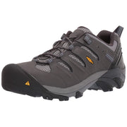 KEEN Utility Lansing Low Steel Toe Work Shoes with Electrical Hazard Protection, Magnet/Majolica Blue, 9.5 Wide, 1023204