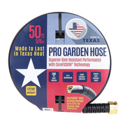 Swan Products Heavy-Duty 5/8 in 50 ft Garden Hose with CoreFUSION Technology, Blue with Red Stripe, Ergonomic Aluminum Coupling