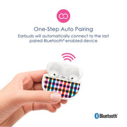 Packed Party PKTW224PD Mad for Plaid Bluetooth Wireless Earbuds