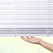 Beautiful Window Fashions Coverscaped 2-Inch Cordless Faux Wood Blinds, Smooth White, 23 x 74 in, Inside Mount with Valance, WM1B2374