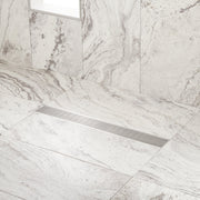 32 PATTERNED LINEAR SHOWER DRAIN - STAINLESS STEEL