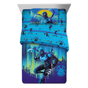 Franco Manufacturing Co. Blue Beetle Kids Full Bed-in-a-Bag Microfiber Bedding Set, Reversible Comforter, Fitted Sheet, Flat Sheet, Pillowcases, Blue, 7B0447