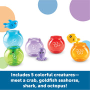 Learning Resources Peekaboo Fishbowl Friends Toddler Educational Toy Counting and Shape Sorting Ages 18 Months and Up LER6814