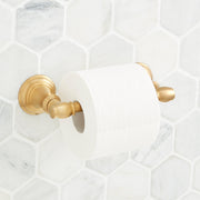 Signature Hardware SHBETH2BG Beasley Wall-Mounted Toilet Paper Holder Brushed Gold Bathroom Hardware and Accessories Bathroom Hardware Toilet Paper
