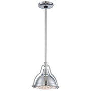 Minka Lavery 2252-77 1 Light Pendant in Chrome Finish w/ Metal Shade