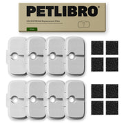 Petlibro Dockstream Pet Water Fountain Replacement Filter, 8-Pack, White, Carbon Multi-Layer Filtration, PL-FF005-02W