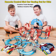 BUBUQE Slot Car Race Track Sets Dual-Player Electric RC Cars for Boys Kids 6-12 Vehicle Playsets
