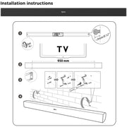 Sylvox Sound Bar for Outdoor TV, IP65 Waterproof, 2.0 Channel Wireless Audio, 60W RMS, Bluetooth, HDMI ARC, Optical, AUX, USB, Wall Mountable, Black, OTA1ELFS2