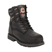 Brahma Iron Tough II 8in Steel Toe Work Boots, Black, Wide Width, Lace-Up, Rubber Outsole