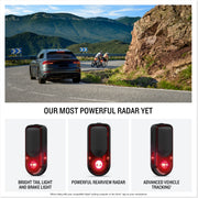 Garmin Varia RearVue 820 Rearview Radar and Tail Light, Advanced Vehicle Tracking, Brake Light Flash, Up to 24 Hour Battery Life