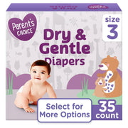 Parents Choice 2317061 Dry & Gentle Diapers Size 3, 35 Count