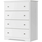 Homfa USATCN1009857 Dresser Chest, Modern Chest Organizer with 4 Drawers for Bedroom, White Finish