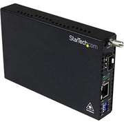 StarTech.com Gigabit Ethernet Fiber Media Converter with Open SFP Slot, Steel Chassis, Single and Multi-Mode Compatible, Black, ET91000SFP2