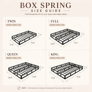 Bedsnus 7 Inch Queen Heavy Duty Metal Box Spring Mattress Foundation with Fabric Cover BSBS2504-7