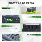 BOTKK LB60A00 60V 2.5Ah Lithium Ion Power Tool Battery Compatible with Greenworks Pro Cordless Lawn Mower and Leaf Blower