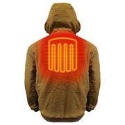 ActionHeat AH-WJKT-5V-K-XL 5V Battery Cordless Heavy-Duty Heated Work Jacket for Men - Khaki - XL