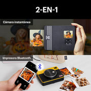 Kodak KODAK Mini Shot 3 Retro Mini Shot 3 Retro 4PASS 2-in-1 Instant Camera and Photo Printer (3x3 inches) + 68 Sheets Gift Bundle, Yellow