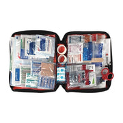 First Aid Only Outdoor First Aid Kit, 205 Pieces, Compact Hi-Visibility Orange Fabric Case, Multi-Use Bandages and Antiseptics, FAO-440