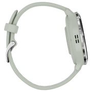 Garmin 010-02785-01 Venu 3S Silver Stainless Steel Bezel with Sage Gray Case and Silicone Band