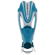 U.S. Divers Cozumel TX Mask, Proflex FX Fins, and Island Dry Snorkel Combo Set - Grey/Navy - M