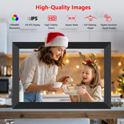 IYooker FRAMEO Digital Photo Frame, 10.1 Inch IPS Touch Screen, 1280x800 HD, 32GB Storage, WiFi, Auto-Rotate, Wall Mountable