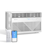 Comfort Zone 8,000 BTU Smart Wi-Fi Window Air Conditioner, 4-Speed Settings, ECO Mode, Remote Control, White, CZ12758