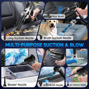 TRAKAR Handheld Vacuum Cleaner 4-in-1 Multifunctional, 20000PA Suction, Cordless Rechargeable with LED Light and Multiple Nozzles