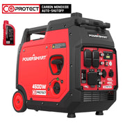 PowerSmart PS5045 4500W Gas Powered Inverter Generator with Electric Start Super Quiet Portable Wheel