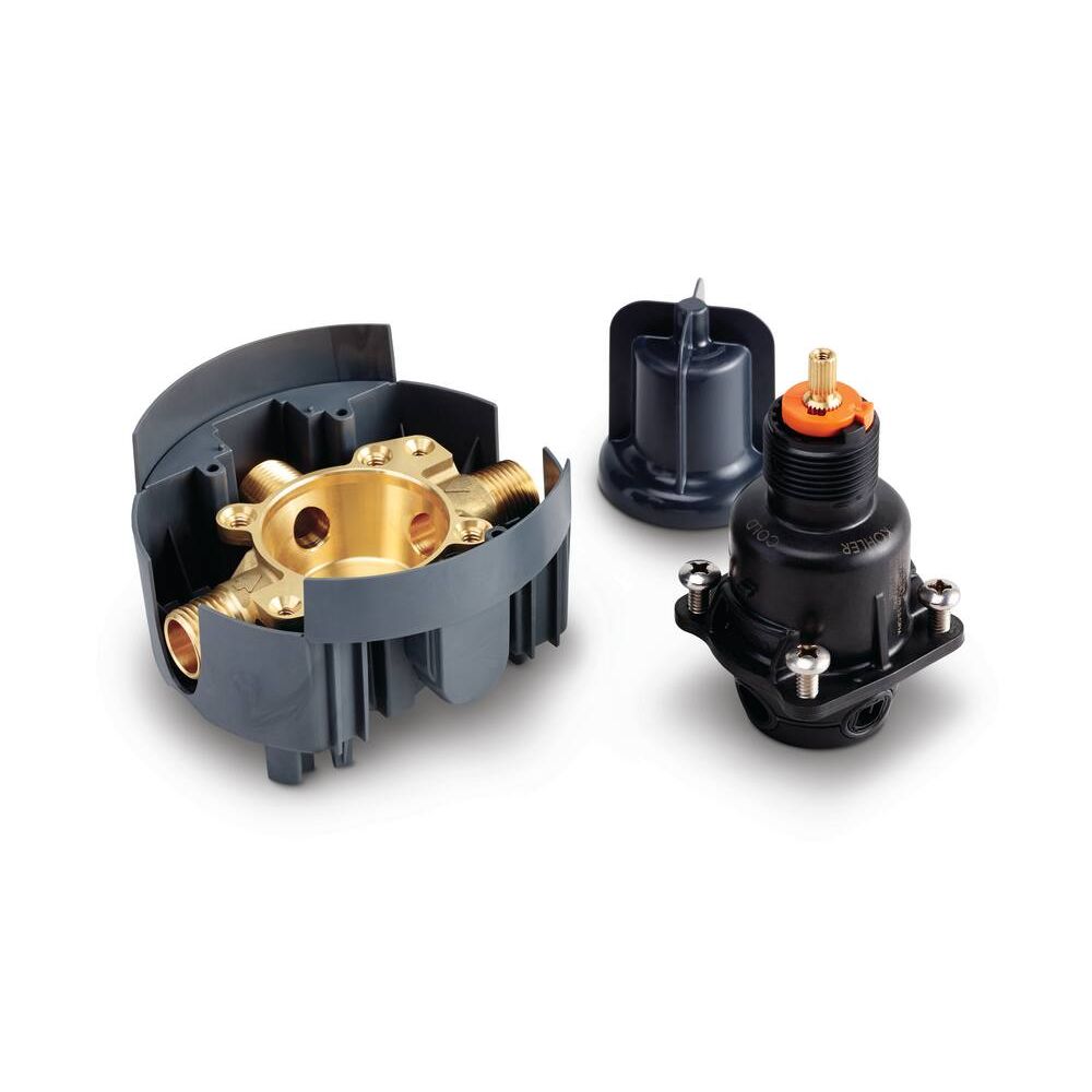 Kohler K-8304-K-NA Universal Rite-Temp PB Pressure-Balancing Valve Body And Cartridge Kit – Includes Valve Body, Cartridge, Rough-In Guide, Mud Guard, 1/2" NPT & Sweat Inlets