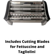 Cestari Stainless Steel Pasta Machine - 150 mm Roller with Patented Suction Base for No-Slip Use, Black