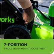 Greenworks 40V 20in Brushless Push Lawn Mower, 4.0Ah Battery, LED Headlights, Foldable Aluminum Handles, 4-in-1 Cutting System, MO40L415