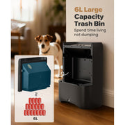VicTsing Touchless Automatic Dustpan Vacuum, 2-Speed 20KPa Suction, 6L Capacity, Black, HM929AB