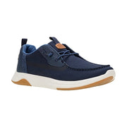 Heydude Wally Drift Mesh Casual Shoes for Men, Navy Blazer White, Slip-On Loafers, Lightweight Rubber Outsole, 43165-4VE