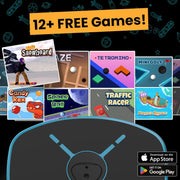 GoCube GoBalance Sport Balance Board with Bluetooth Connectivity, 12 Interactive Games, Core Strength Training, Black with Blue, 411545