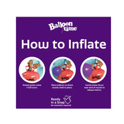 Balloon Time 12in Jumbo Helium Tank Kit with Colorful Latex Balloons