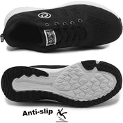 HAJINK Women's Breathable Lightweight Sneakers, Slip-On Comfortable Walking Shoes, Size: 8, Black