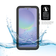 Body Glove Tidal Waterproof Phone Case, Slim Hard Shell with Built-In Screen Protector, Black/Clear, Compatible with Samsung Galaxy A37 5G and A36 5G, Drop Tested to 6ft, 100145550