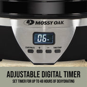 Mossy Oak 75-0701-MO 4 Tray Electric Food Dehydrator with Digital Timer, Adjustable Thermostat, 500 Watts
