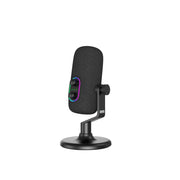 Onn USB Tri-Pattern Microphone with Cardioid, Omnidirectional, Bidirectional Modes, Volume and Mute Controls, 3.5mm Headphone Jack, Black, MTK-1