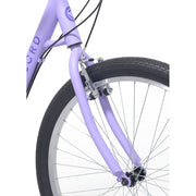 Concord Laguna Comfort Bike, 27.5 in Wheels, Steel Low Step Frame, 7-Speed Shimano Gearing, Adjustable Seat and Handlebar, Unisex, Purple, 42815