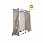 Mainstays MSS028082874009 Adult Single Steel Tier Zippered Extra Wide Clothes Closet, 60